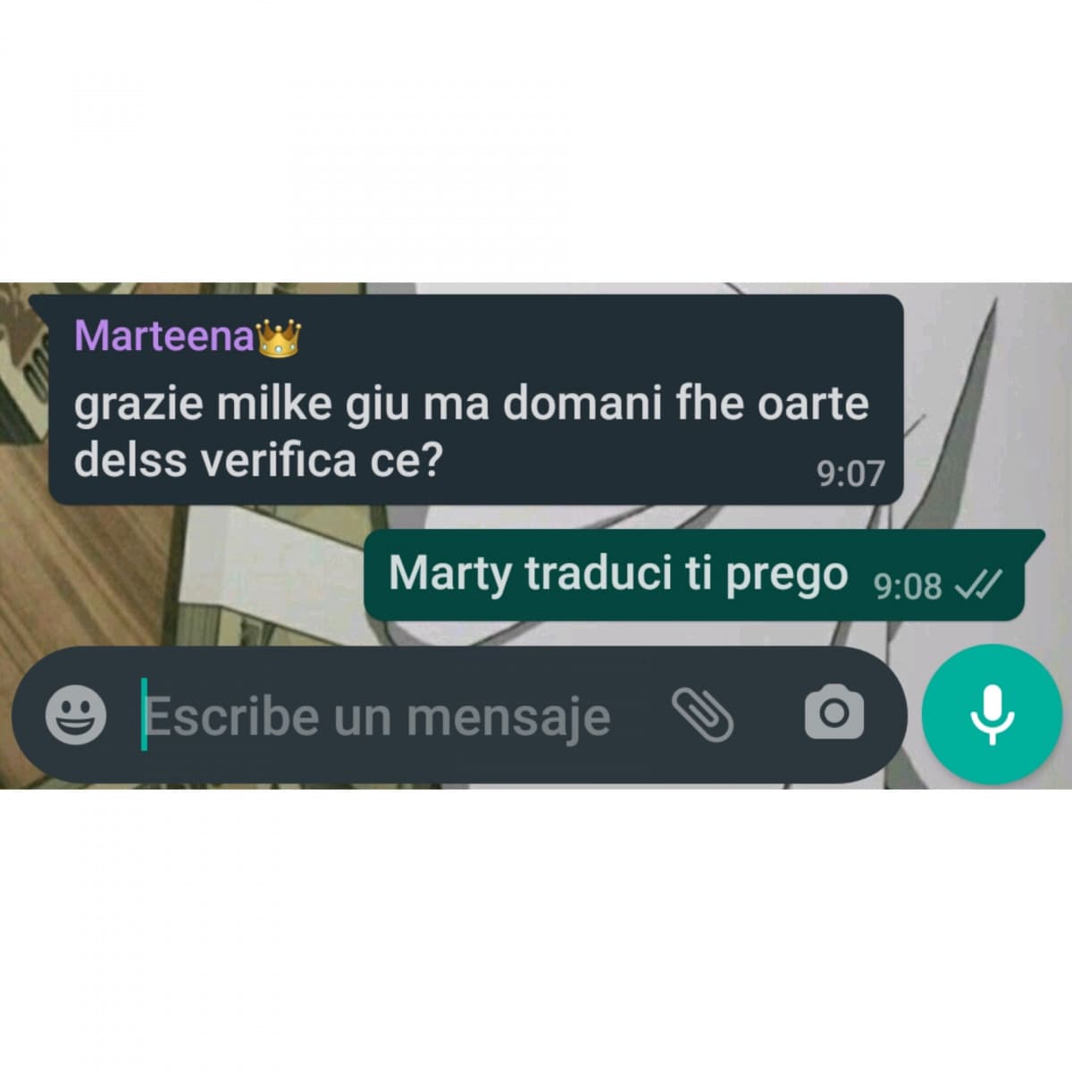 La mia amica ha creato una nuova lingua? 