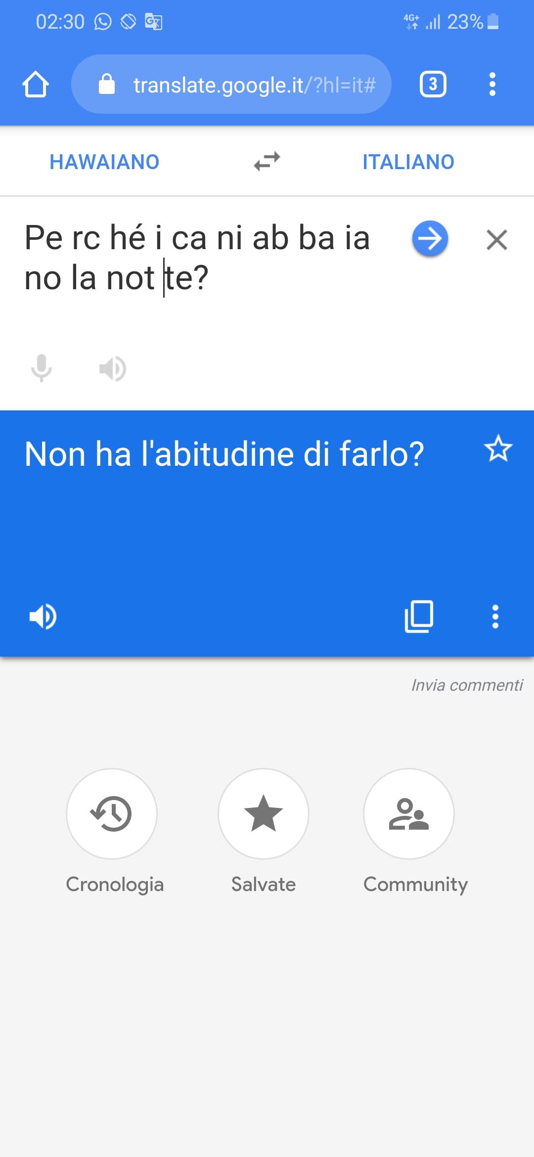 Ha ragione