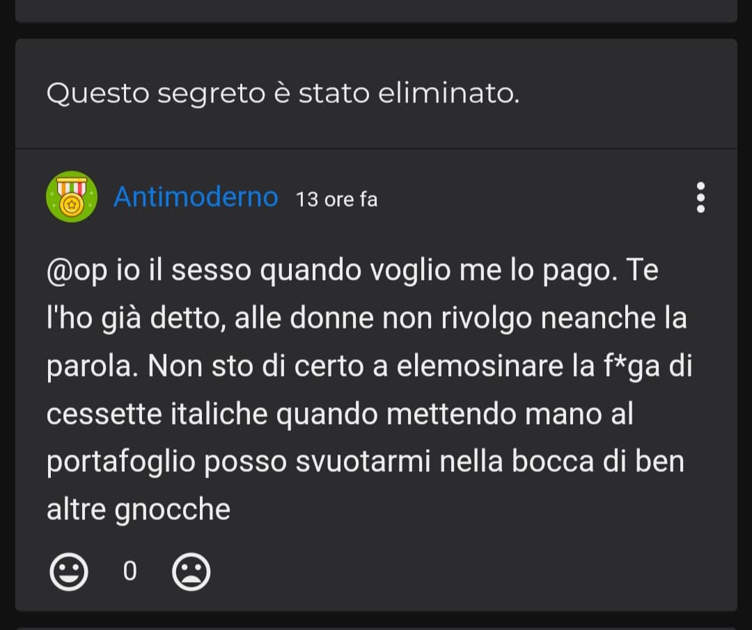 Io sono sconvolta