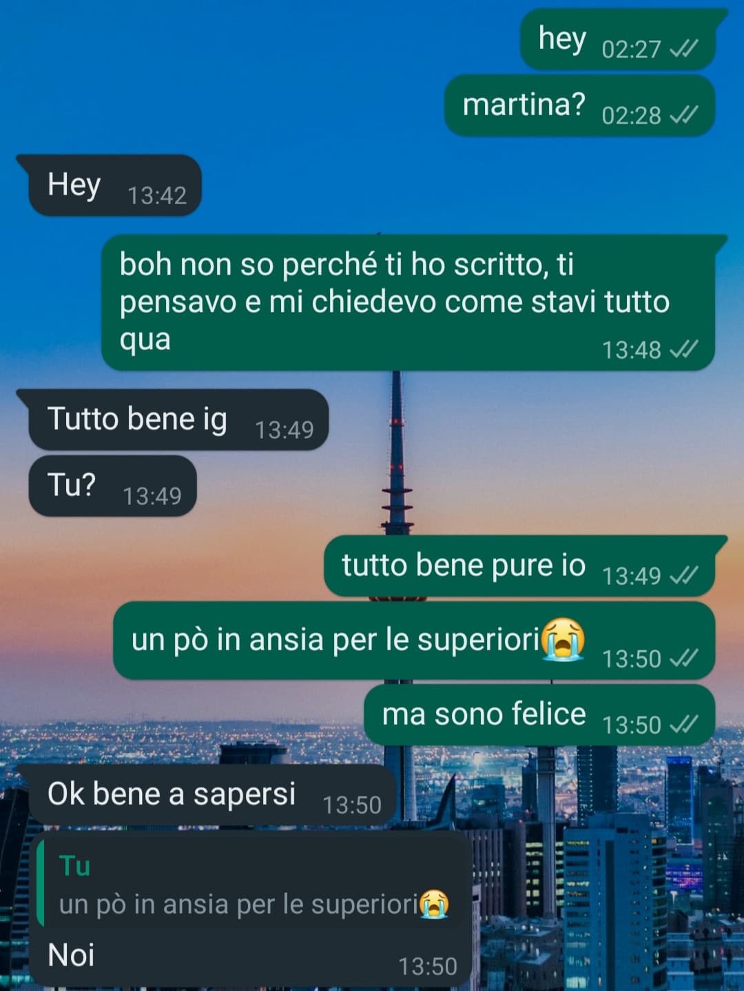 ho riscritto alla mia vecchia amica e già me ne sono pentita, IO VOGLIO SCHERZARE E PARLARE DELLA MIA VITA E LEI RISPONDE IN MODO COSÌ FREDDO NON LO SOPPORTO YGAHHHH