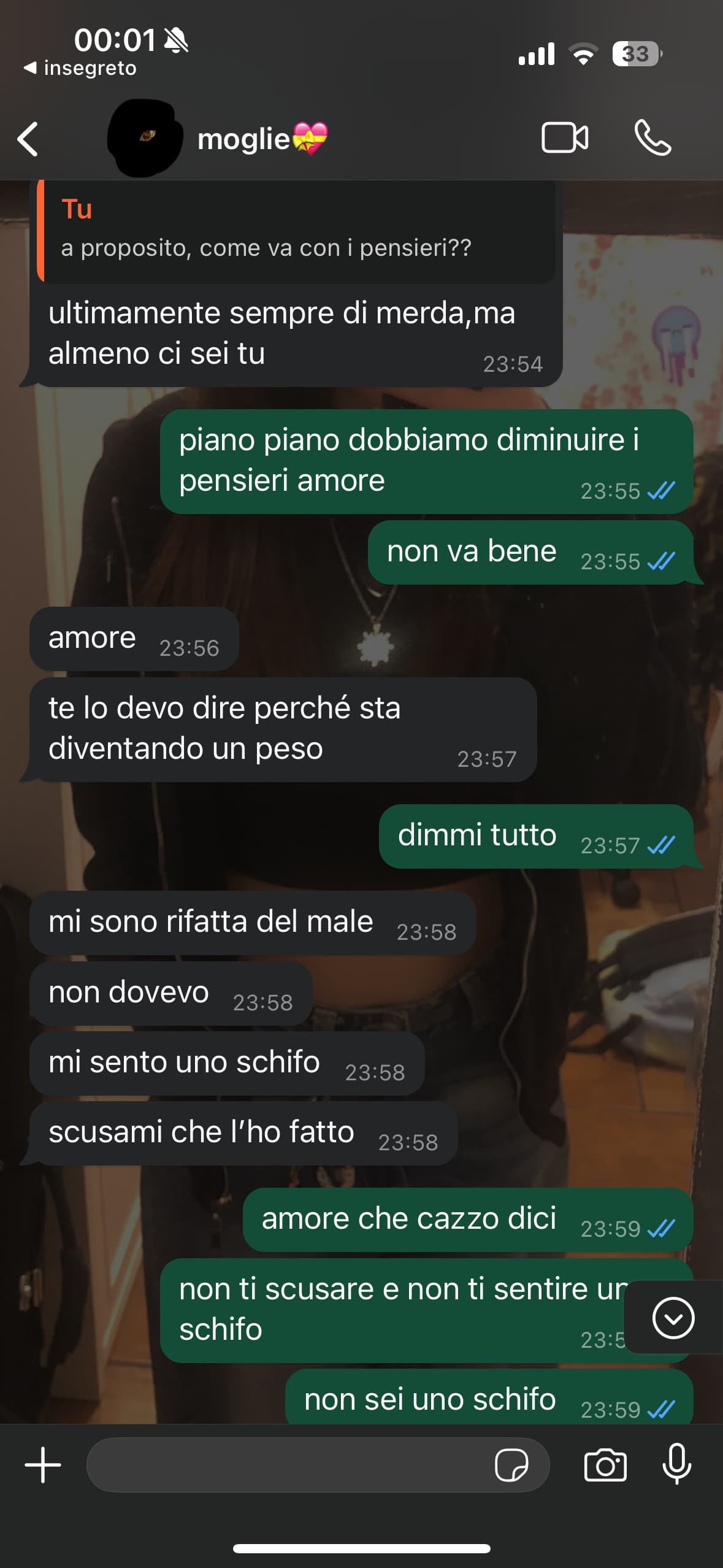 la mia ragazza si taglia di nuovo