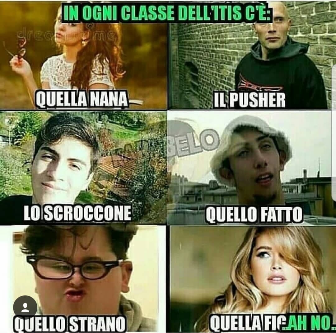 In ogni classe dell'itis c'è 