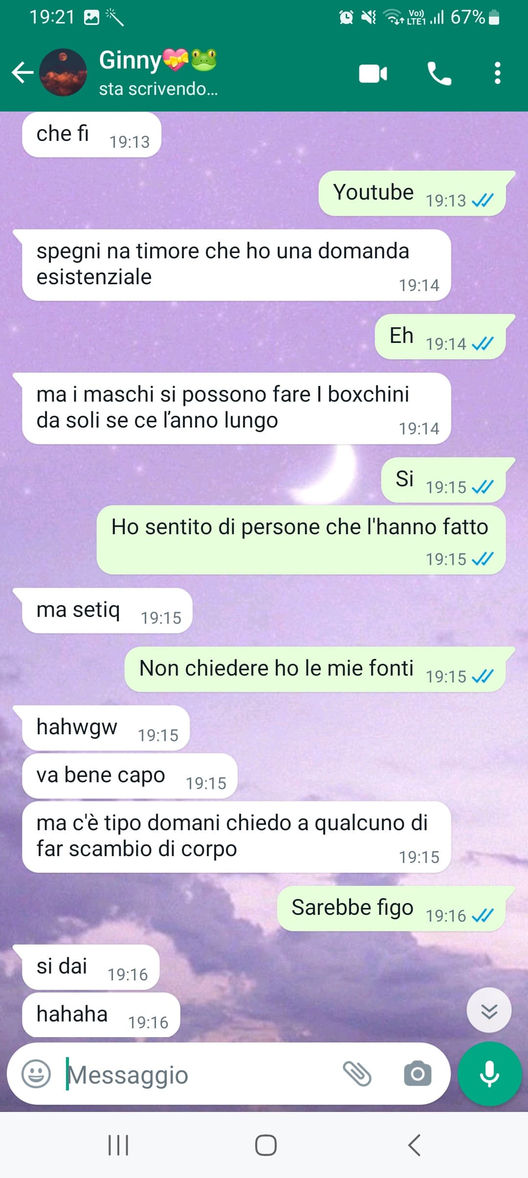 I dialoghi quelli intensi