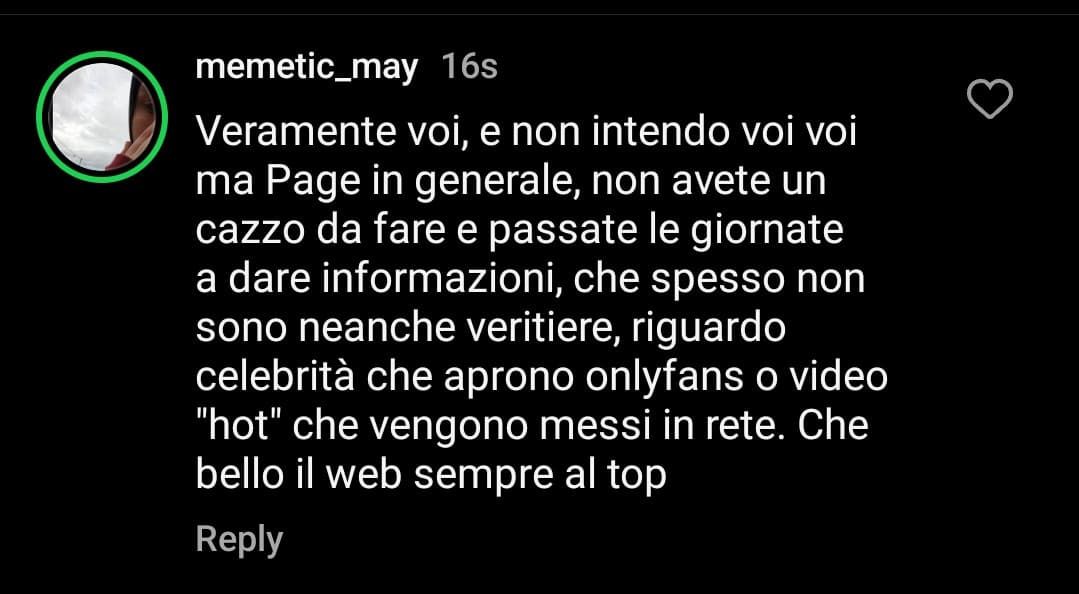 Non c'è cosa al mondo che mi piaccia più di rompere il cazzo 