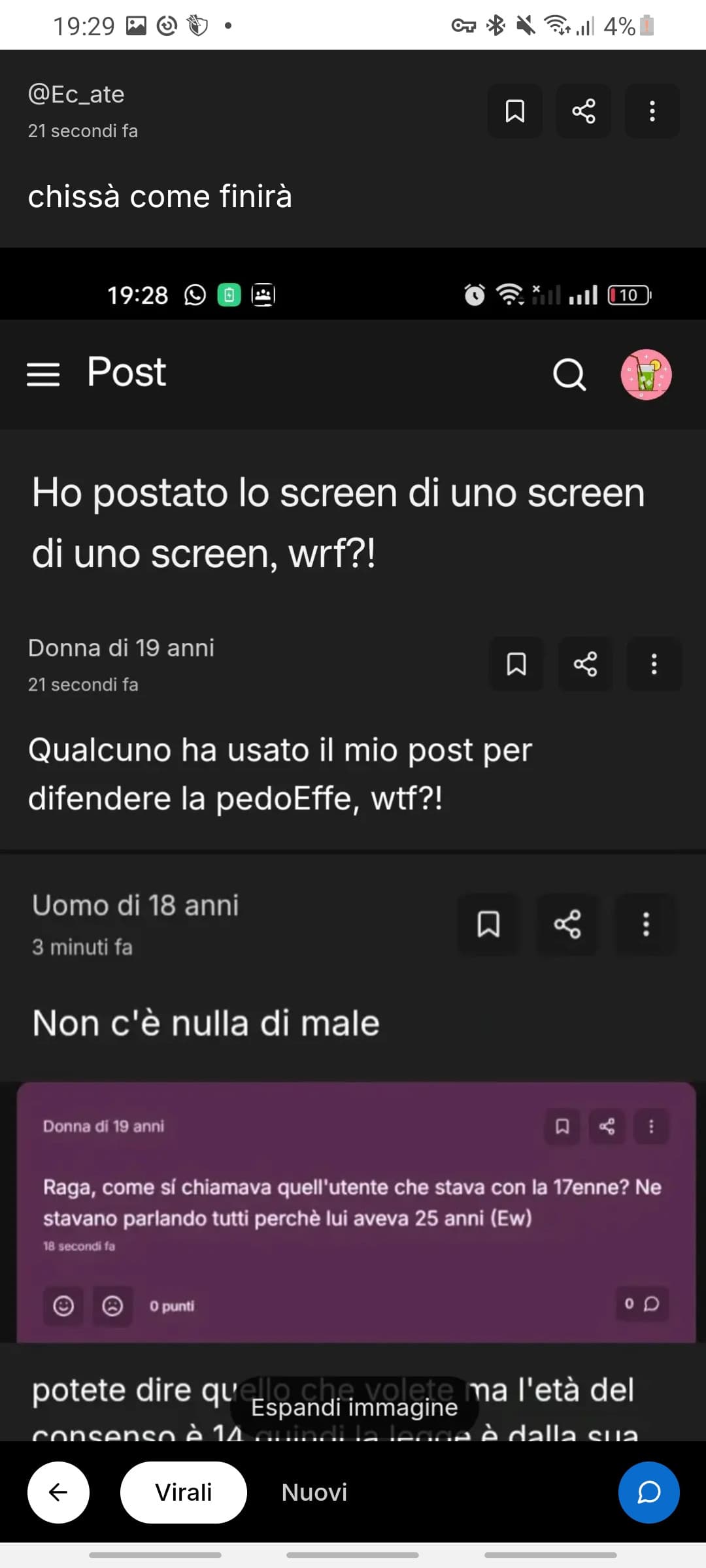 Con me che posto lo screen di uno screen di uno screen di uno screen di uno screen