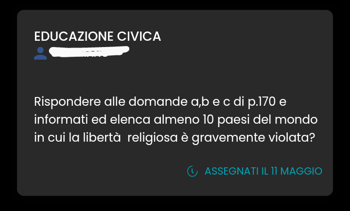 Perché il punto di domanda alla fine mi chiedo