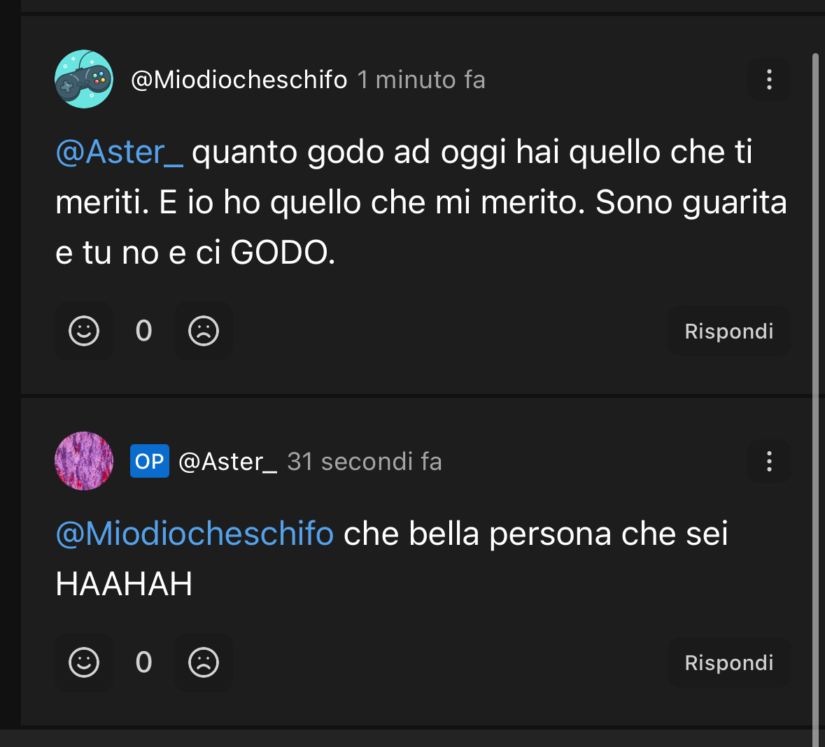 Vi giuro ero triste