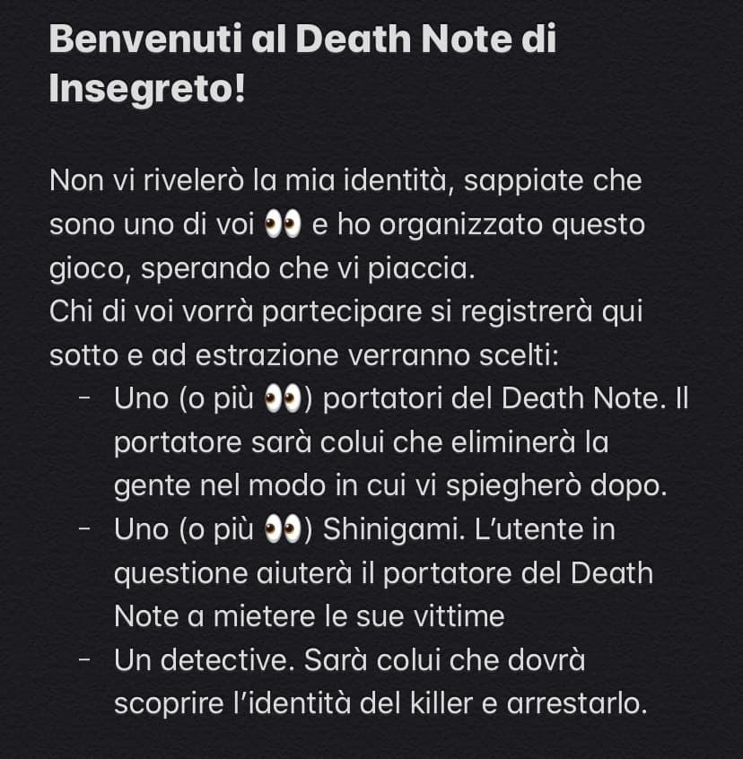 Ciao ragazzi! Ho avuto quest’idea e vorrei provare a fare questo gioco con voi. Spero siate interessati ????