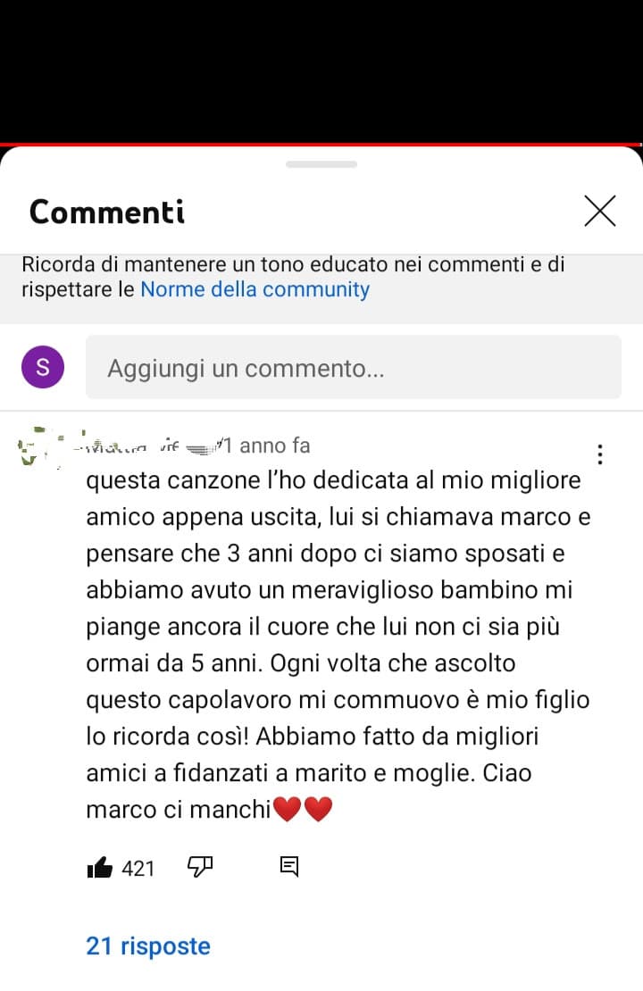 raga ho pianto tipo mezz'ora per sto commento vi giuro 😭💔