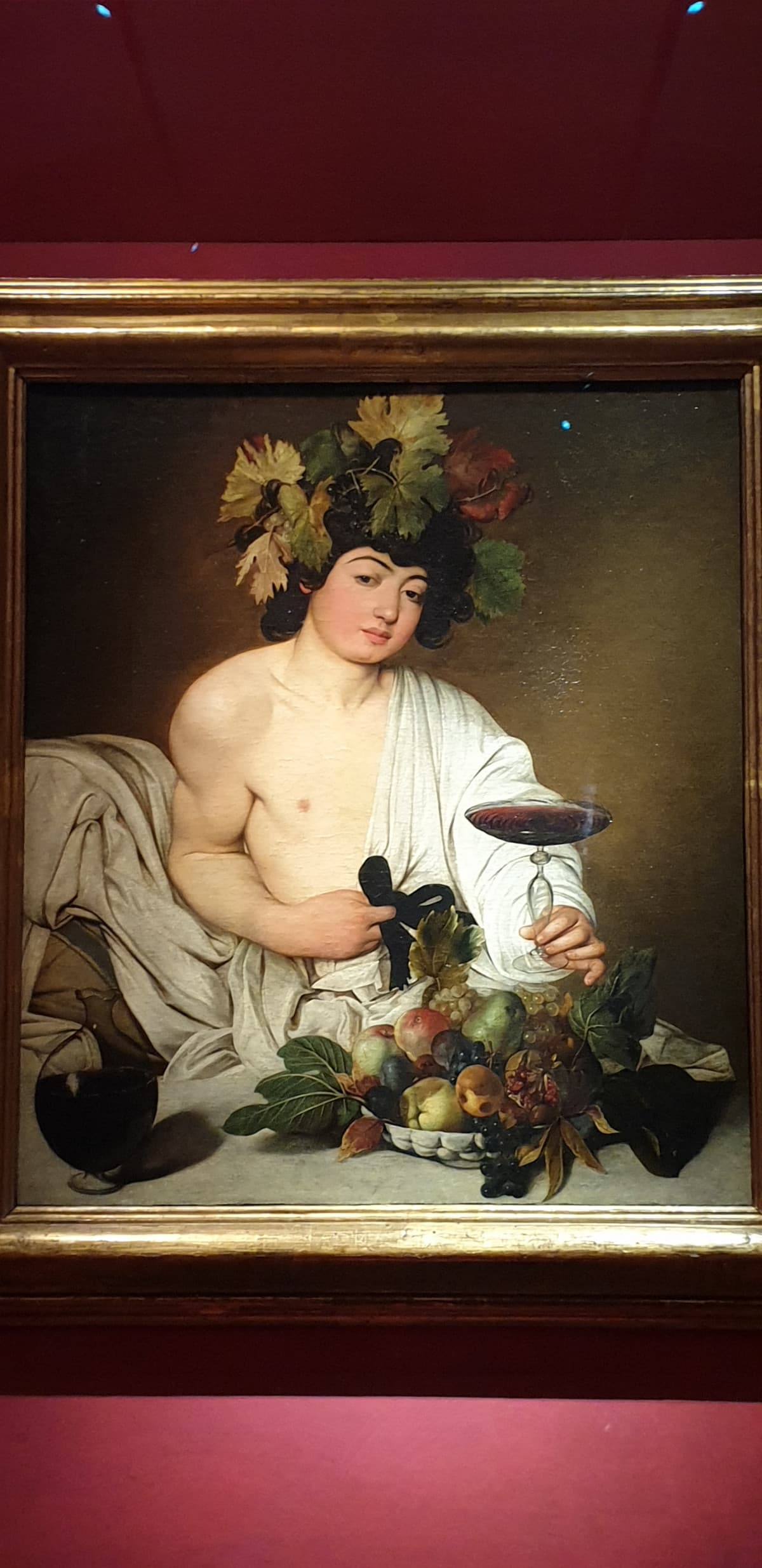 Scattata oggi, il mio quadro preferito: il Bacco di Caravaggio, Gallerie degli Uffizi