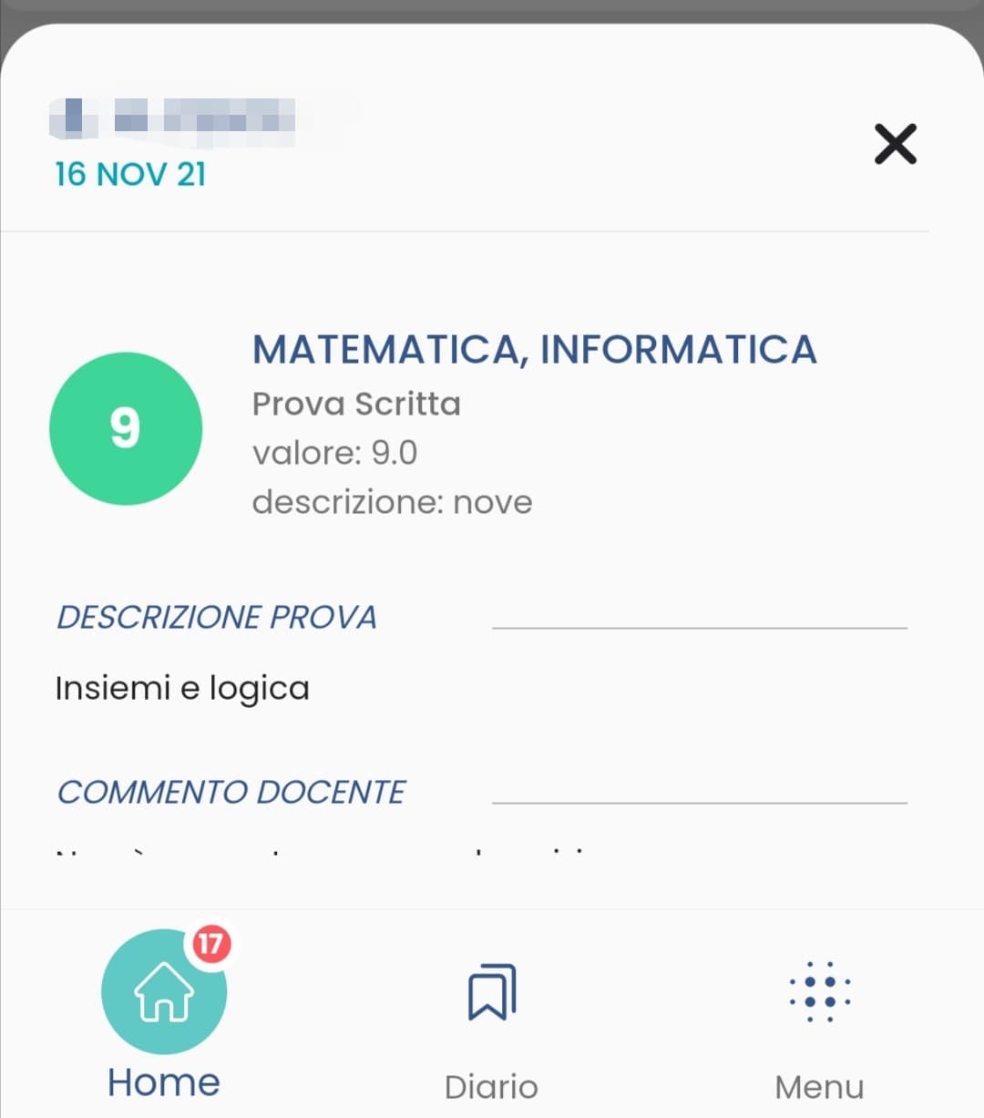 E niente, beccatevi il mio nove in matematica ?