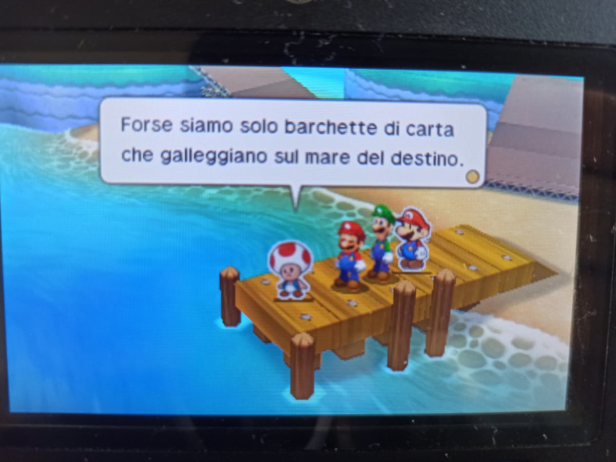 Ero pronto alle riflessioni esistenziali di Toad giallo, ma non a quelle di Toad di carta...