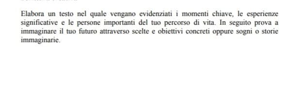 Ma perché vuole sapere i cavoli miei il professore? Io non vorrei scrivere le mie cose. Poi non so nemmeno come iniziare... 