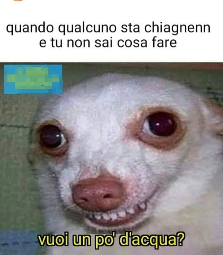 Ahahahah e vero, oppure vuoi un fazzoletto? 