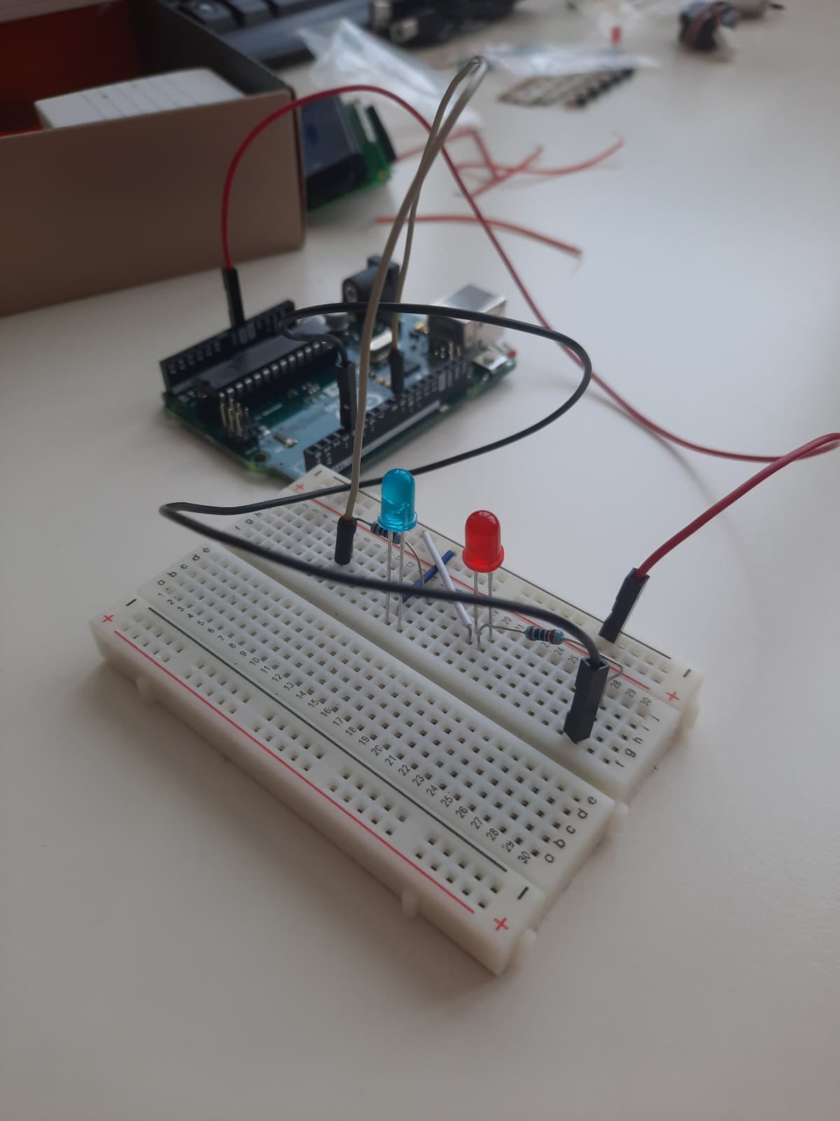 Arduino con i led della pula.