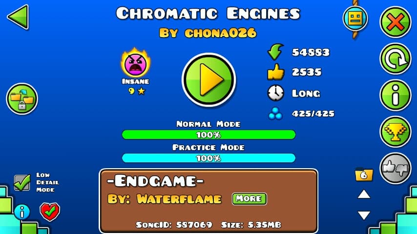 Chromatic Engines 100%; By Chona026; (Difficoltà: Insane 9?); (Grado: Epic)