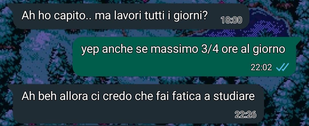 piccolo sfogo (per voi inutile quindi potete non leggere e non rompere) prima di entrare in turno così magari riesco un minimo a svuotare la testa senza ritrovarmi a reprimere tutto. 