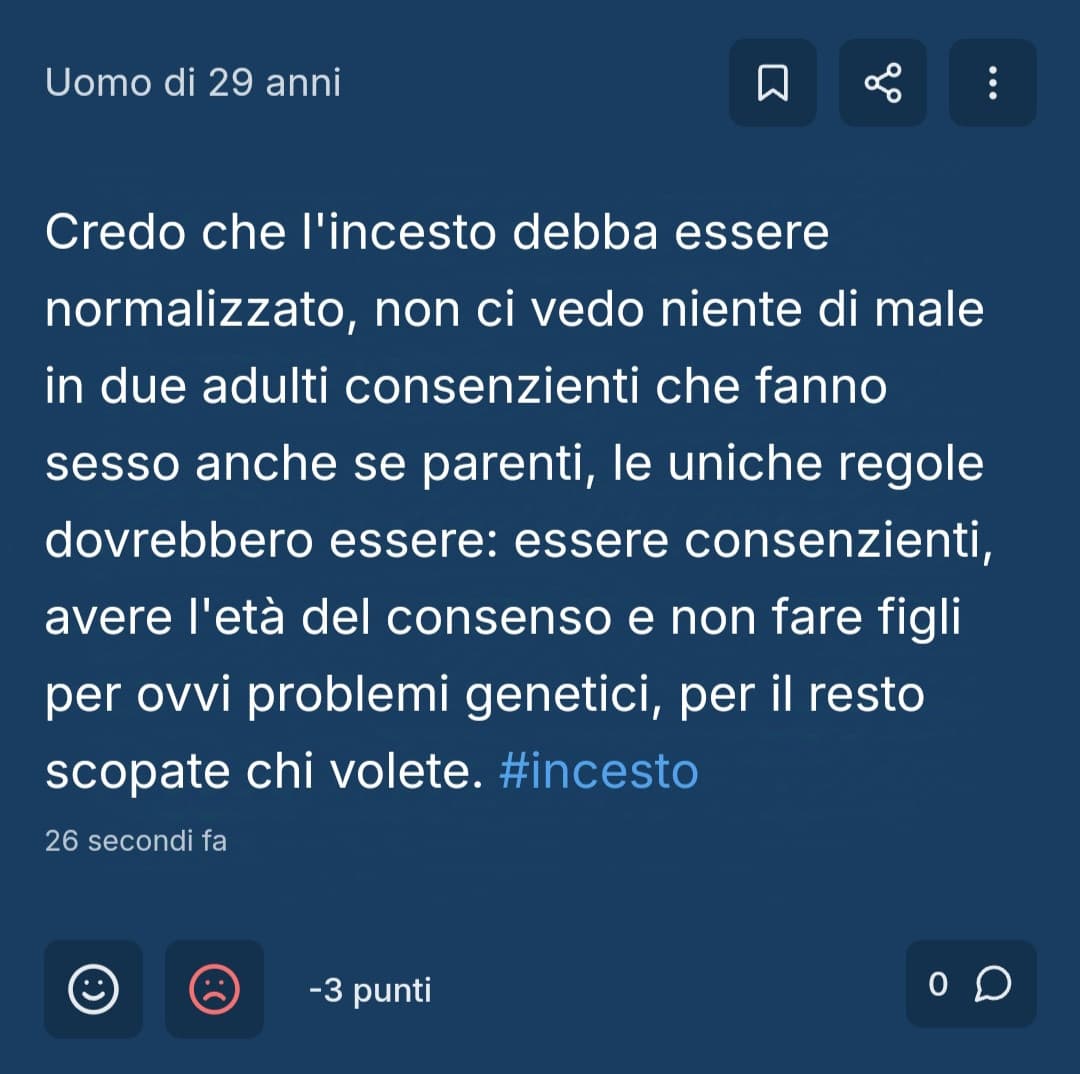 "Finché sono consenzienti, che male c'è?"