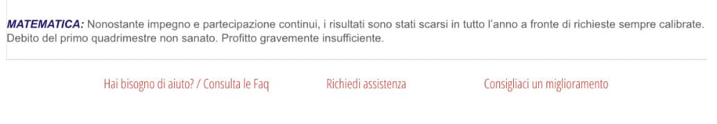 Questo è stato il pensierino della mia prof di matematica da mettere nella pagella