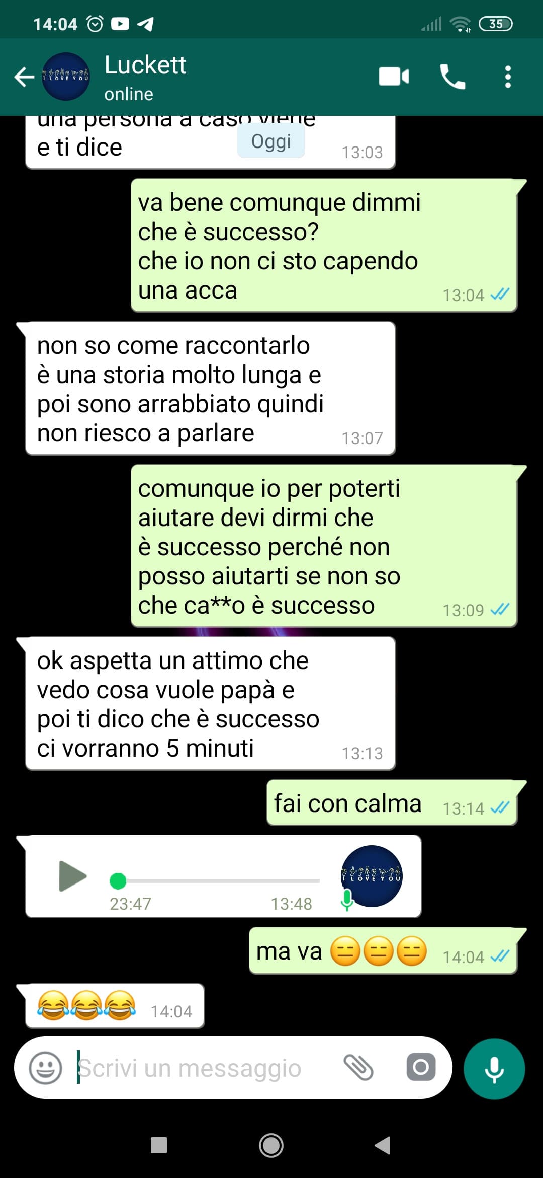 Credo che il mio migliore amico si è rincoglionito 