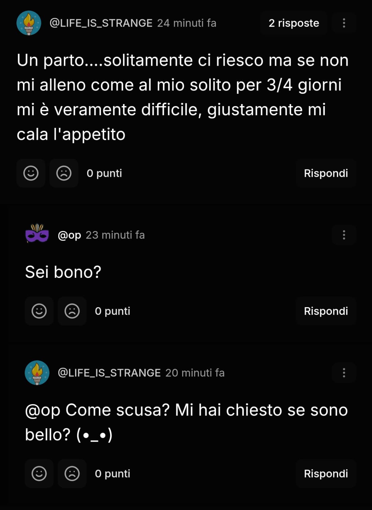 Mi ha fatto ridere, nemmeno le ragazze me lo chiedono e poi c'è lui