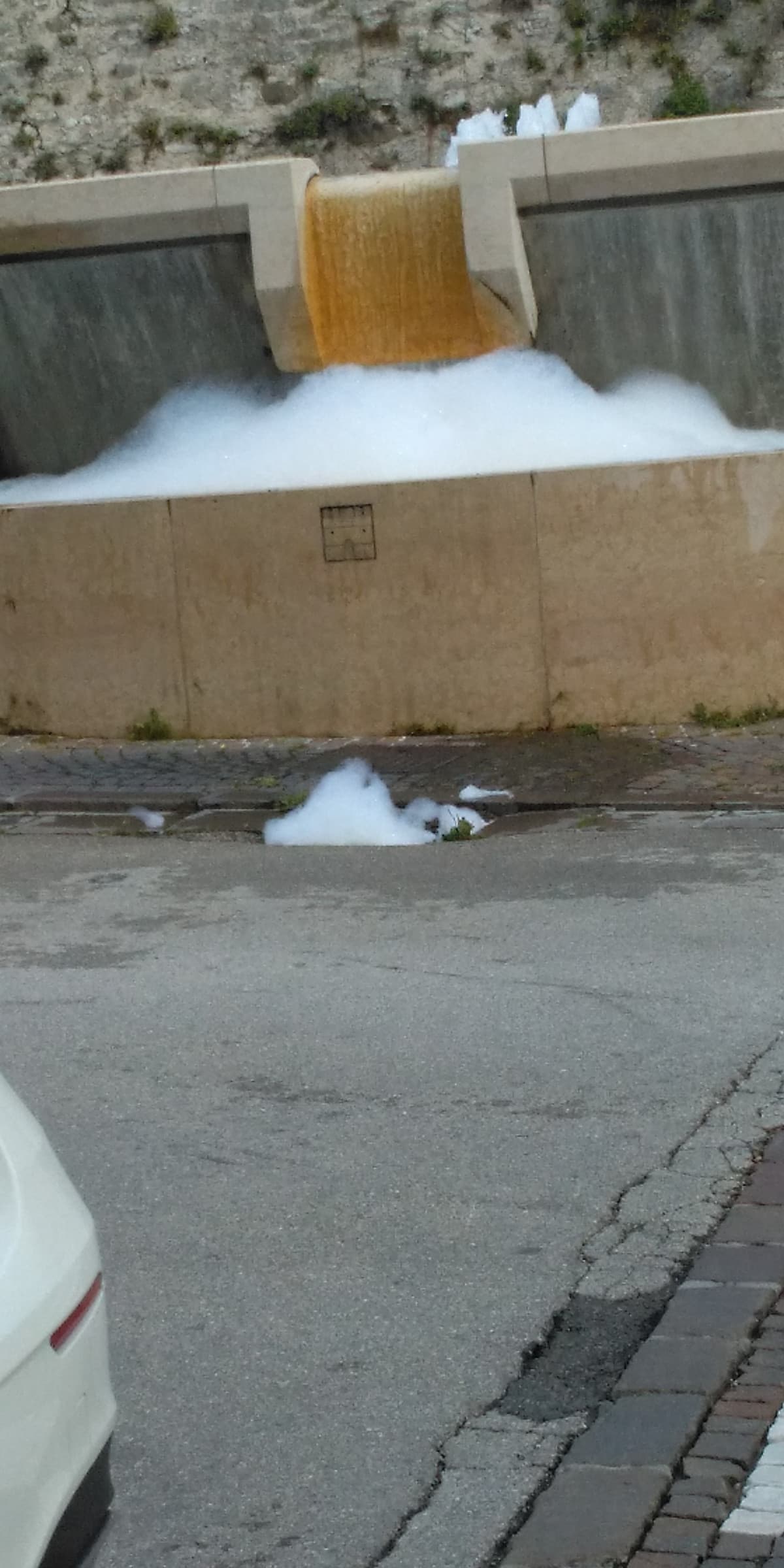 Qualcuno ha messo del sapone/detersivo nella fontana 