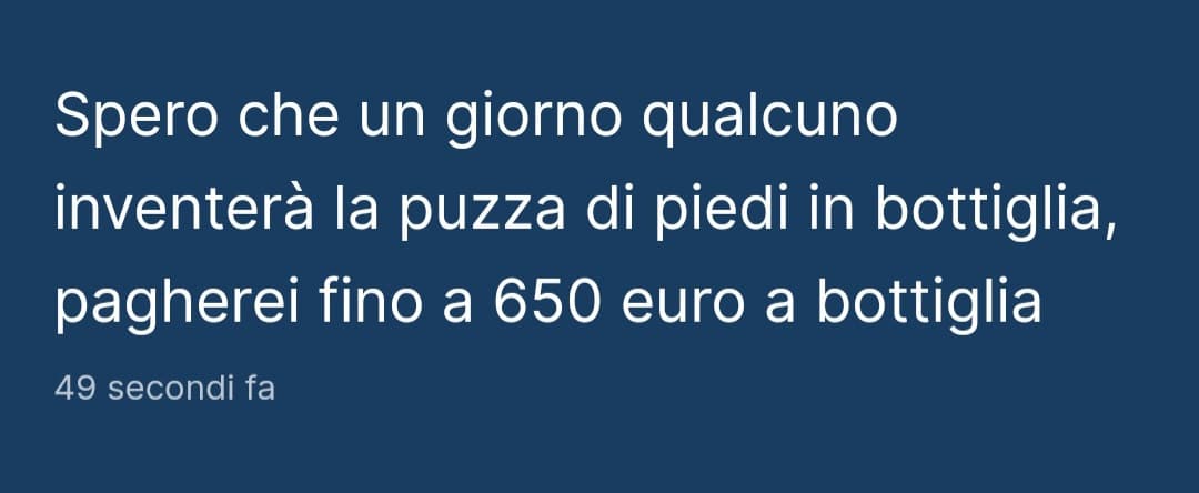 Se le cose si mettono male puoi sempre vendere foto di piedi