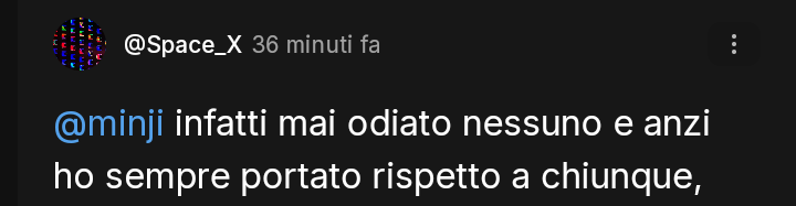 Colui che ha sempre portato rispetto