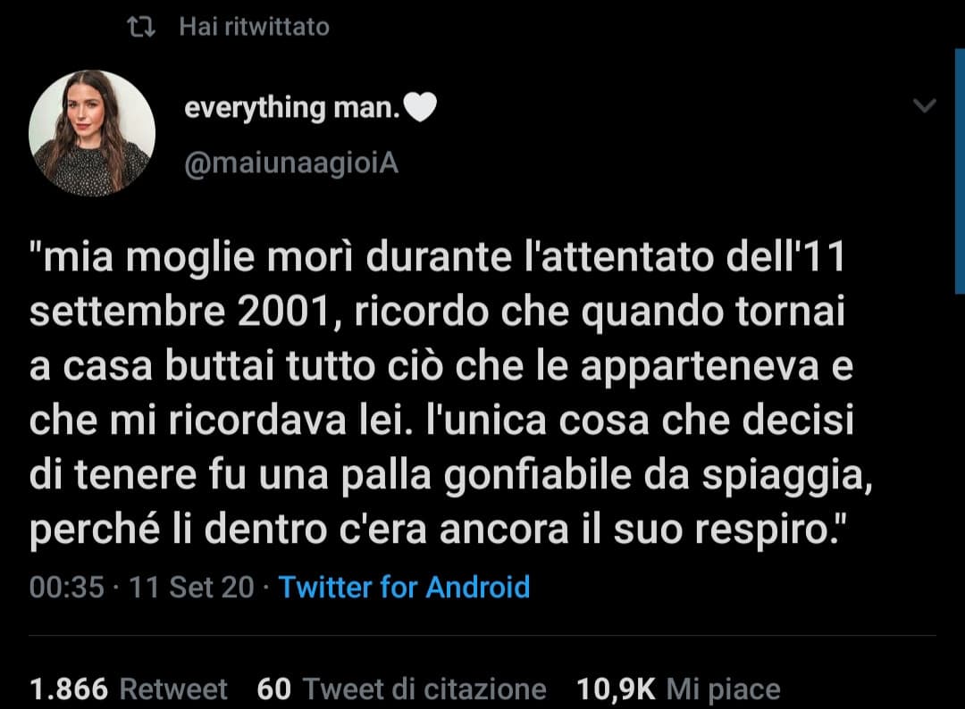 Non riesco a esprimere a parole come questa frase mi abbia fatto sentire.