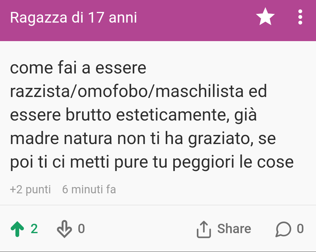 Ragazza che l'ha scritto sappi che ti stimo?(una persona intelligente è da sposare?). 