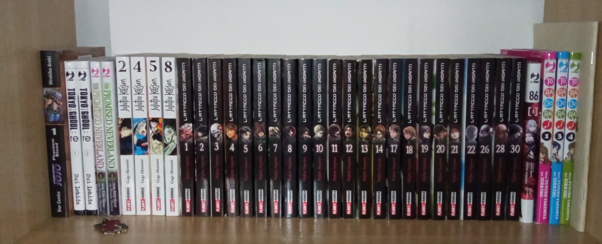 Lo so, alcuni volumi di aot, jjk, death note e toradora mancano ma non li trovo da nessuna parte :'( 