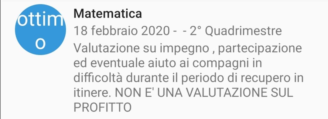 Ma quanto è carina la mia prof che sa che sto male e si inventa queste "valutazioni" solo per incoraggiarmi un po'❤️? 