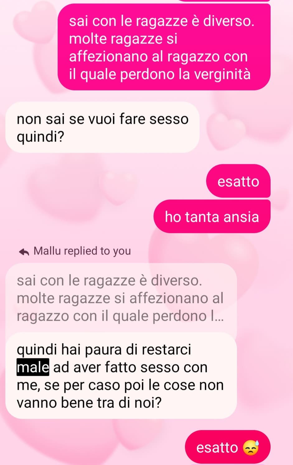 Vorrei pubblicare la tua foto nella chat così tutto il mondo saprà chi sei ma non sono cattiva come te