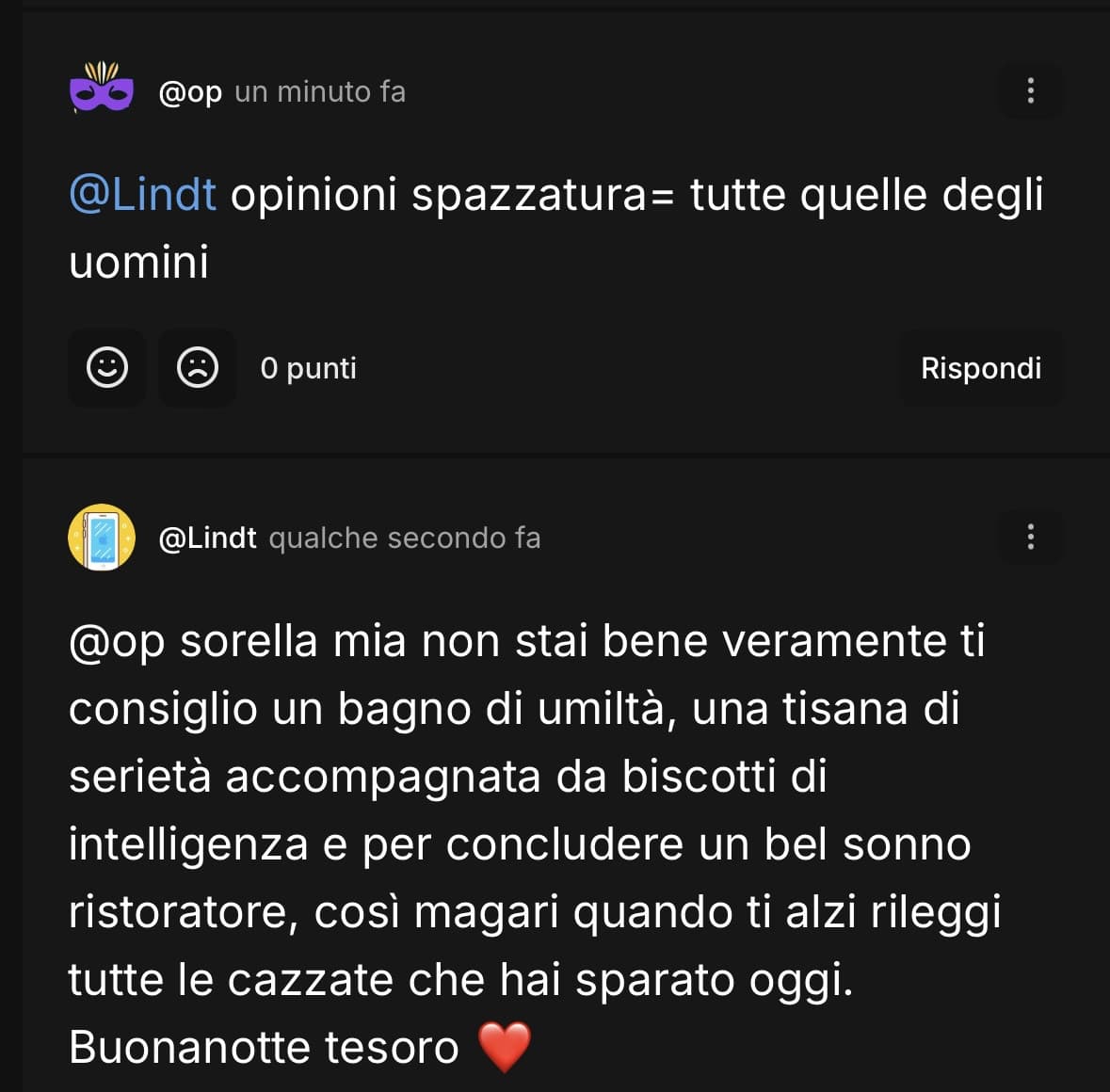 Certe volte mi chiedo perché la gente ha il diritto di parola