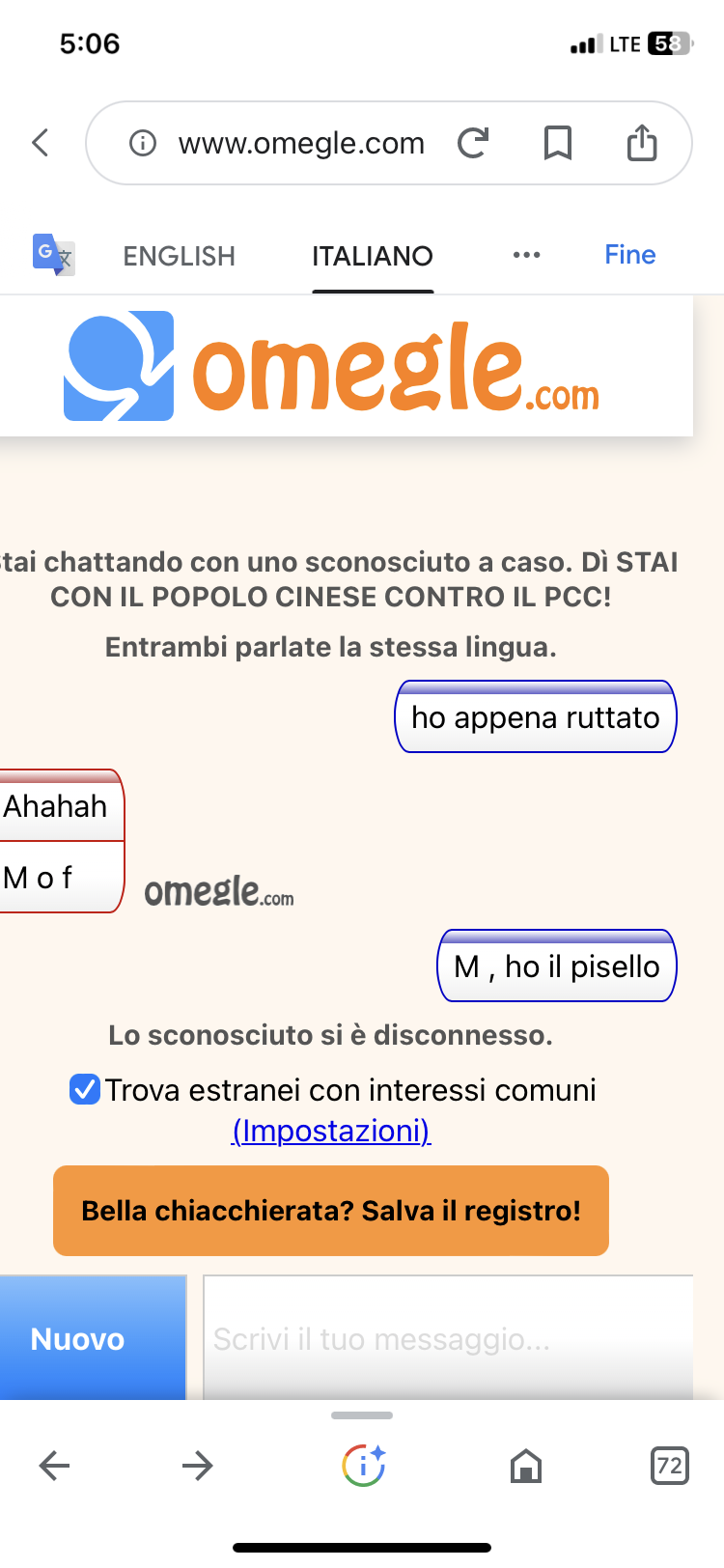 Ho provato omigol così tanto per , è stata un esperienza mistica 