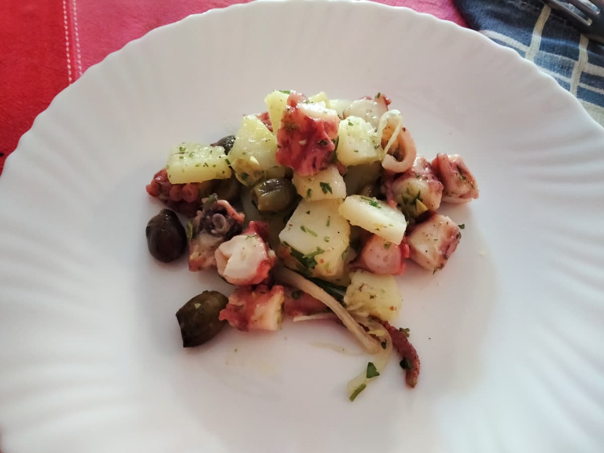 Per cena insalata di polpo