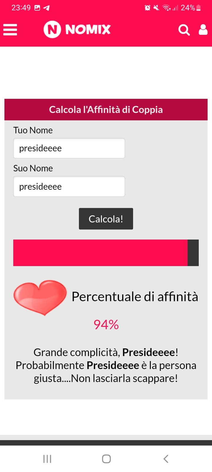 meglio di prima, peccato. DITEMI CON CHI FARLO