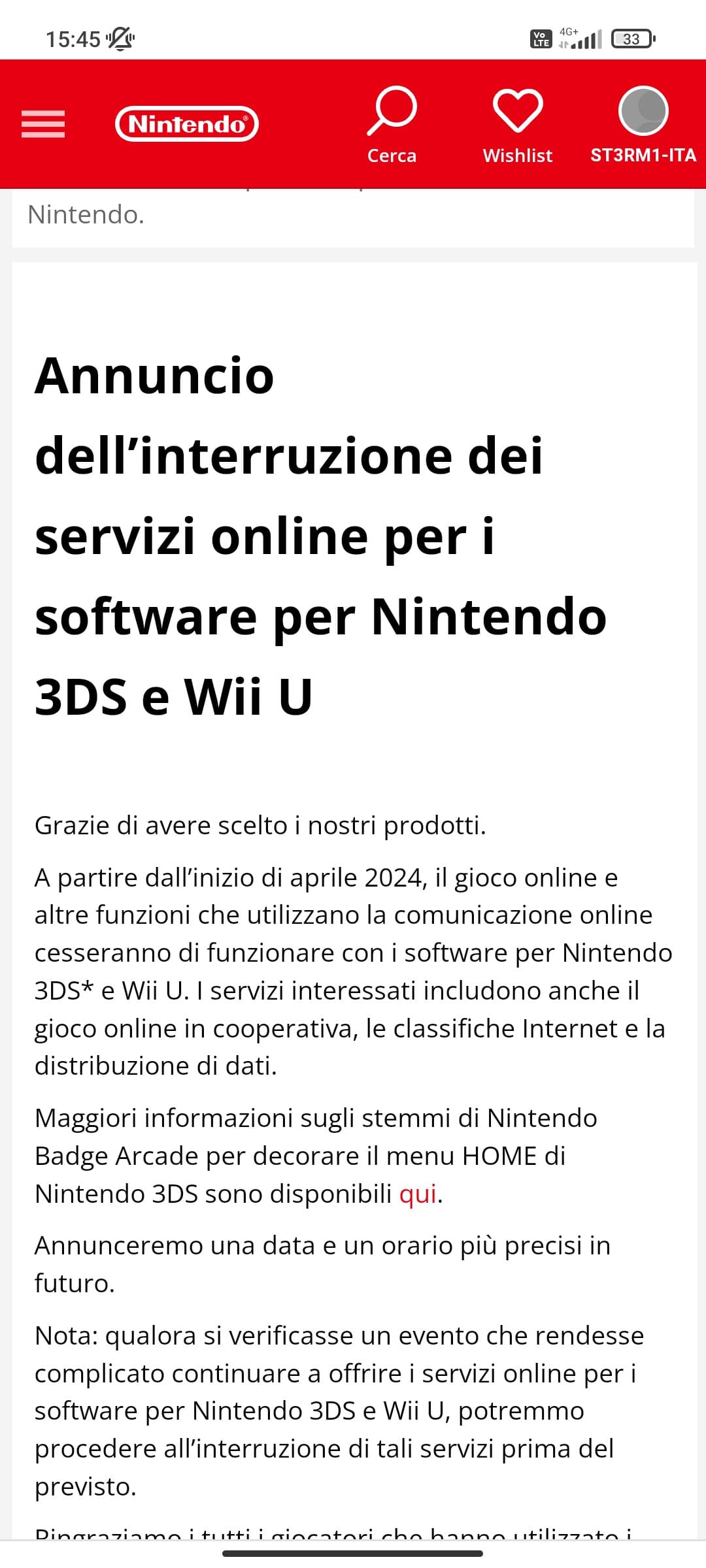 News per i giocatori Nintendo 3ds e Wii u 😭