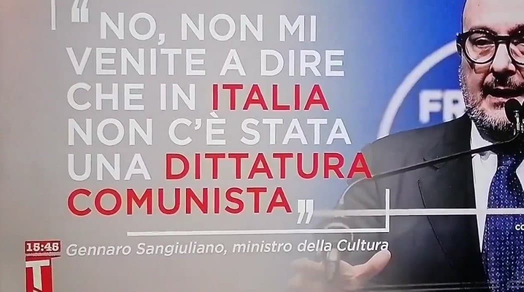 Ok che sei di destra quindi odi la sinistra a prescindere ma quando mai l'Italia è stata una dittatura comunista?