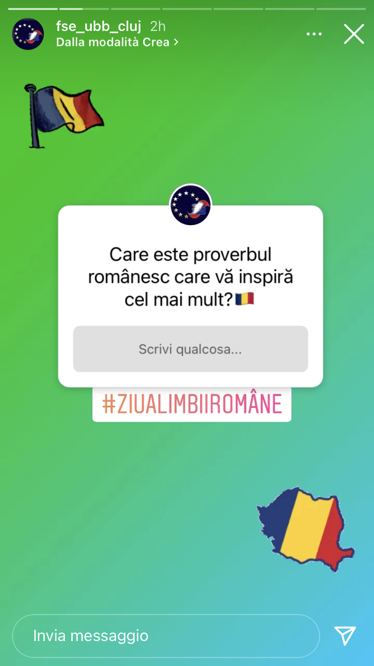 Raga la mia Università ha messo questa cosa chiedendo “qual è il detto rumeno che vi ispira di più” e io volevo scrivere “asta e că alta nu-i” vi traduco aspe 