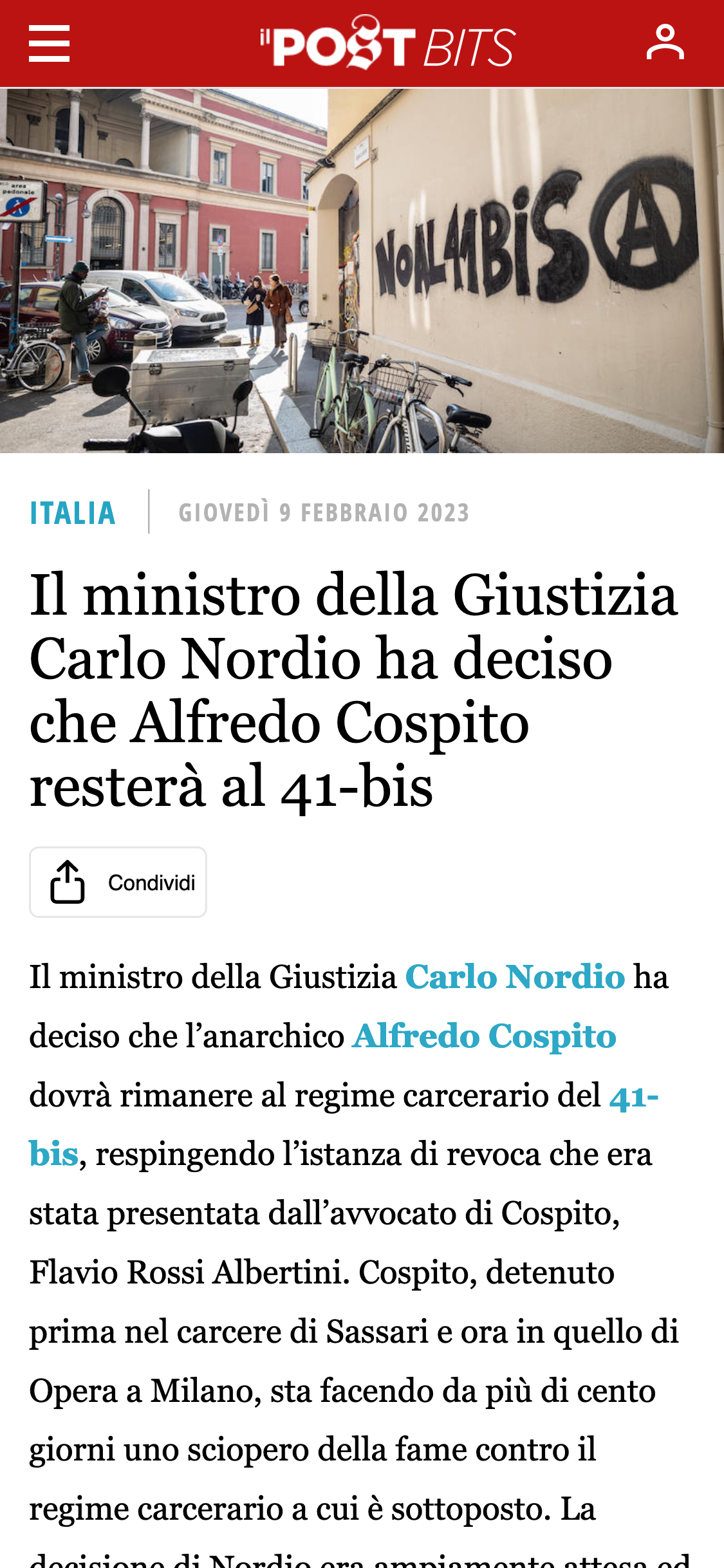 Oggi è un gran giorno per la giustizia in questo paese
