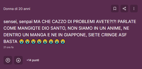 e poi usa termini inglesi lol