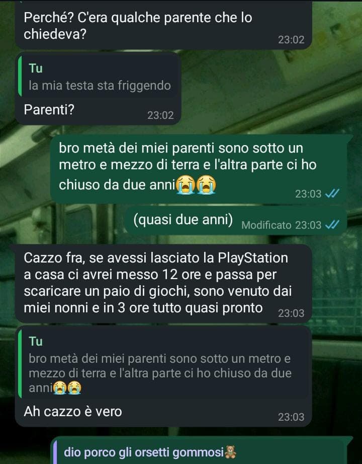 questa è stata potente 😭