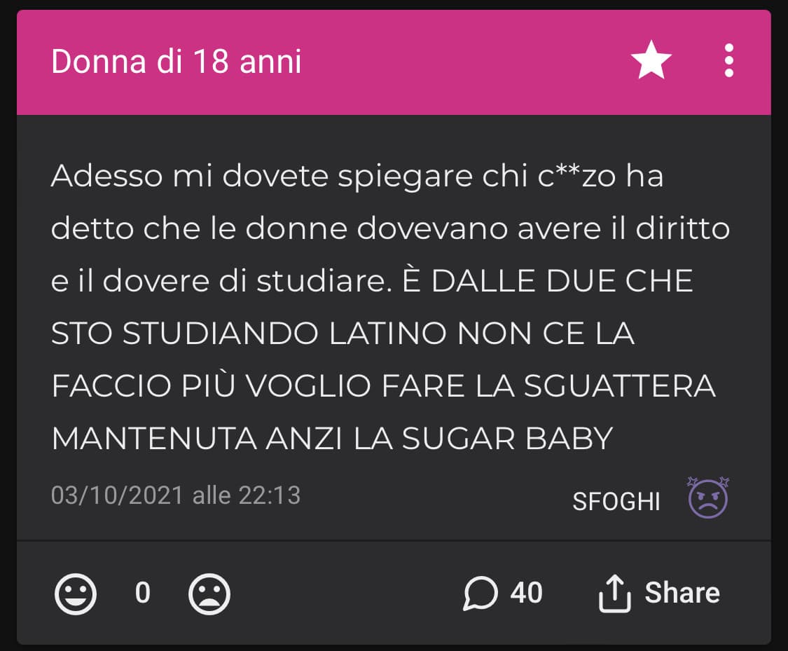 *inhales* avrei un po’ da dire ma forse è meglio se sto zitta