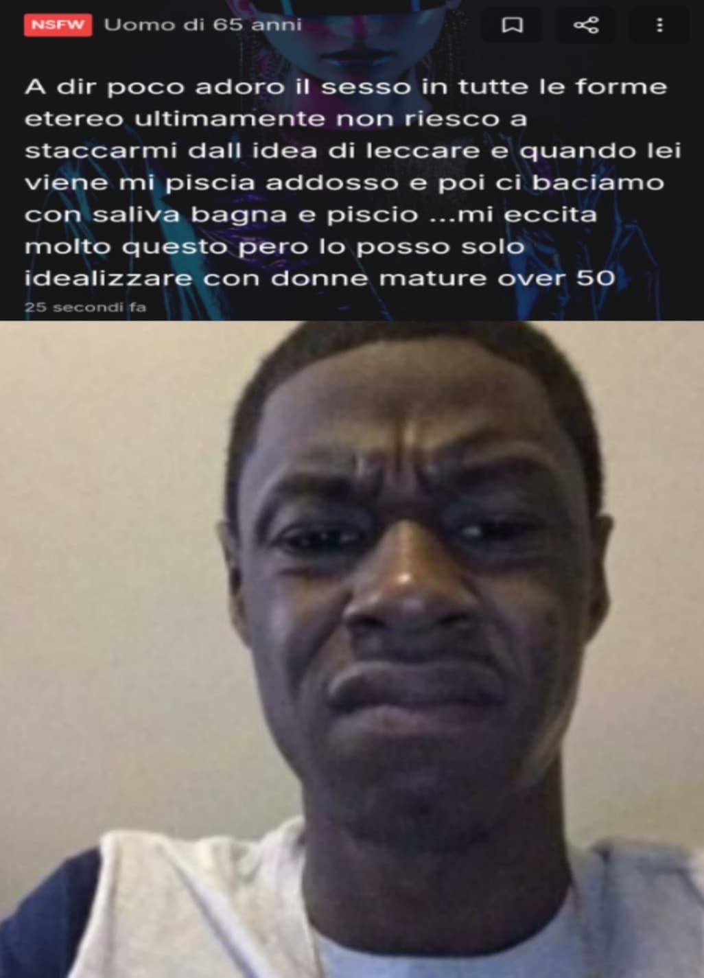 La mia più onesta reazione a leggere ciò 