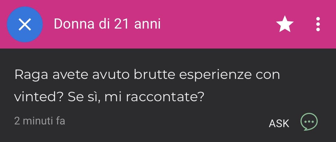 mia vista conversazione peggiore sinceramente 