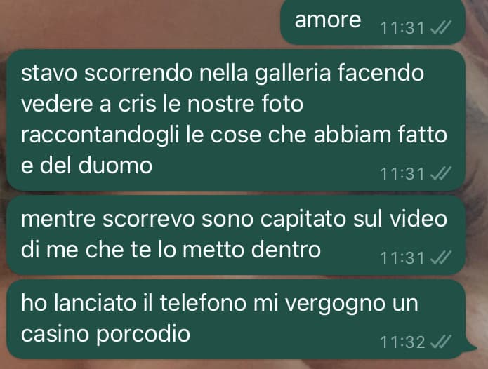 so già che quel bambino andrà a raccontarlo ai miei??