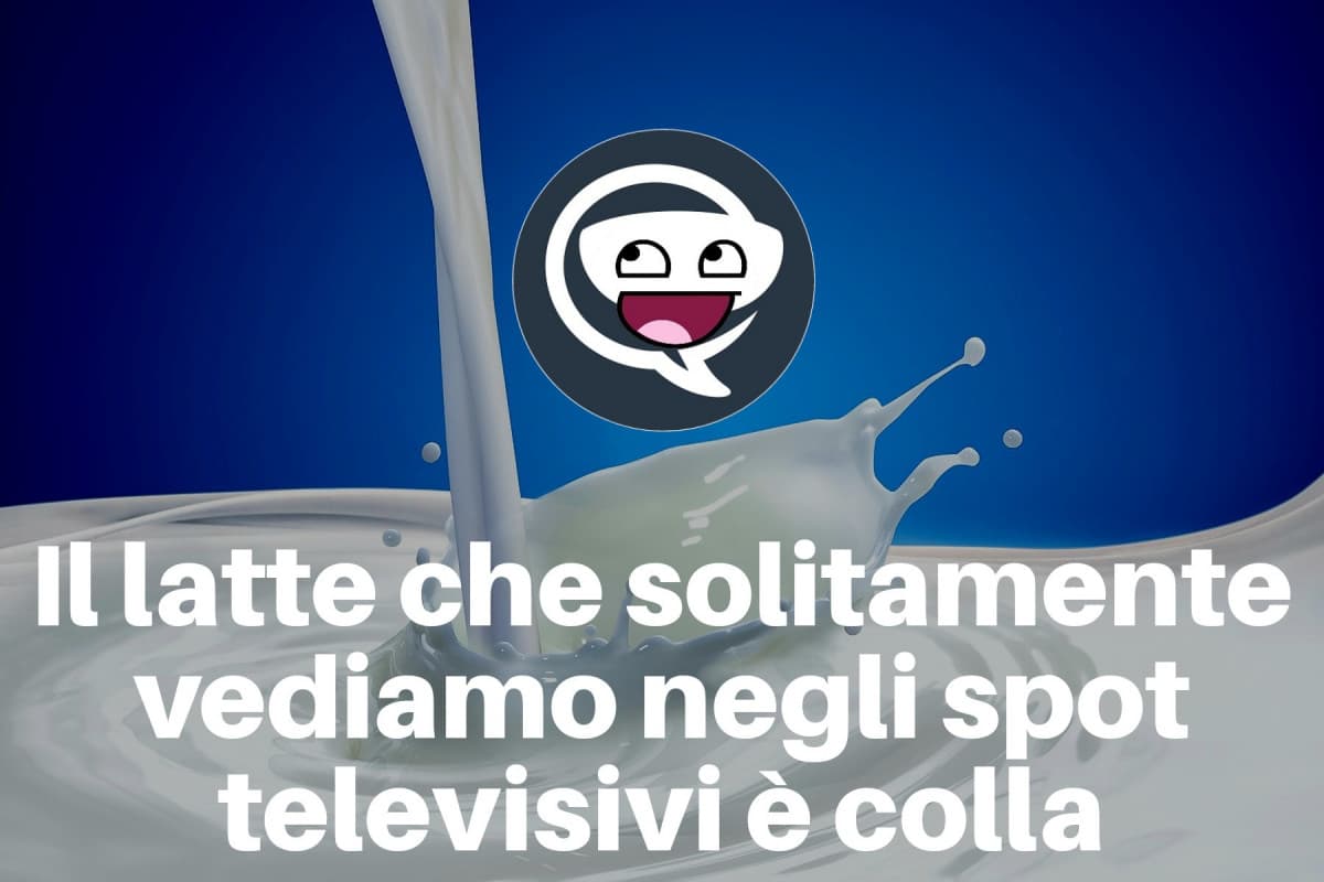 E se in realtà noi beviamo soltanto colla? 
TAN TAN TAANN 