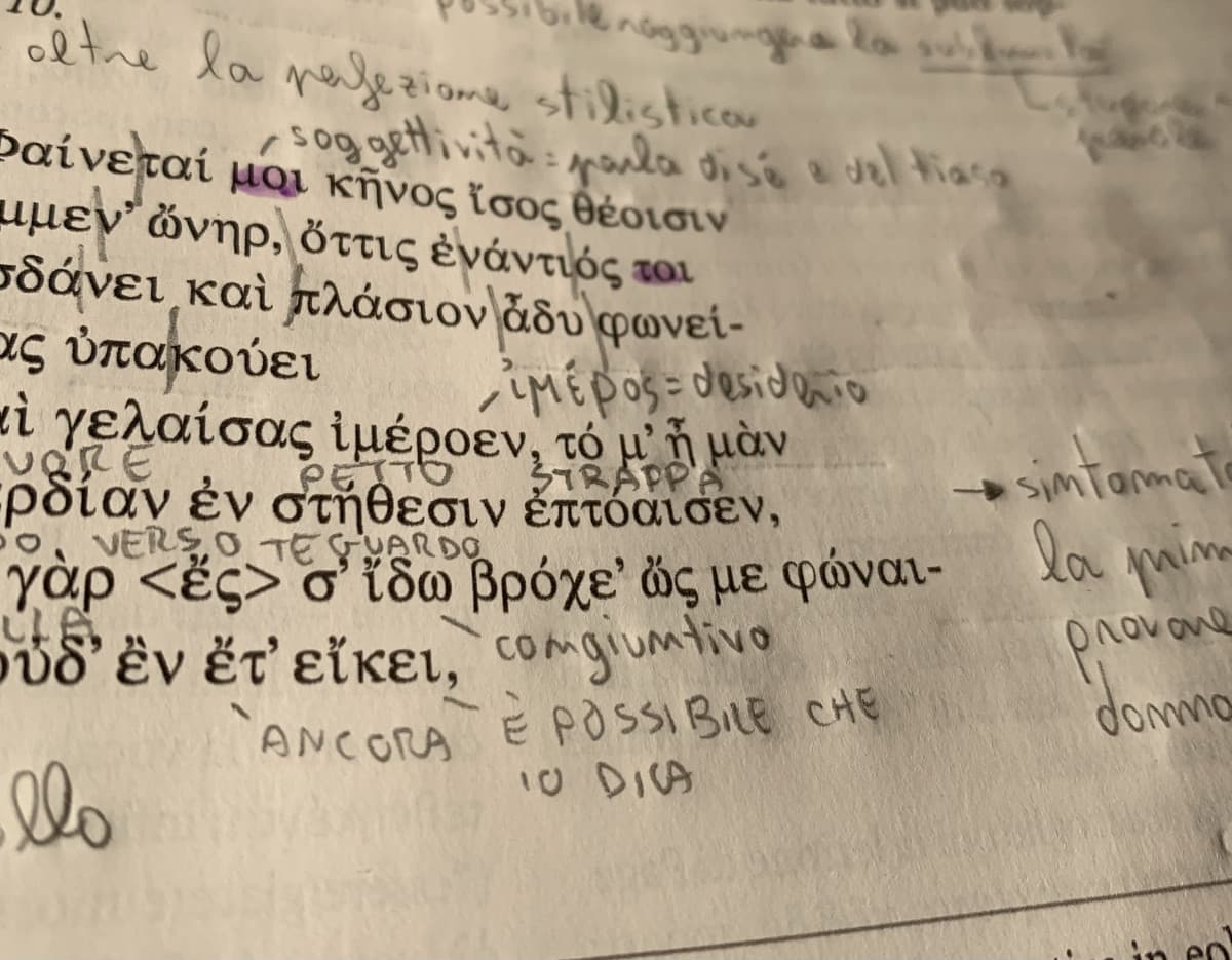 scoprire che l’ode alla gelosia non è veramente sulla gelosia mi ha fatto perdere ogni certezza sulla mia vita 