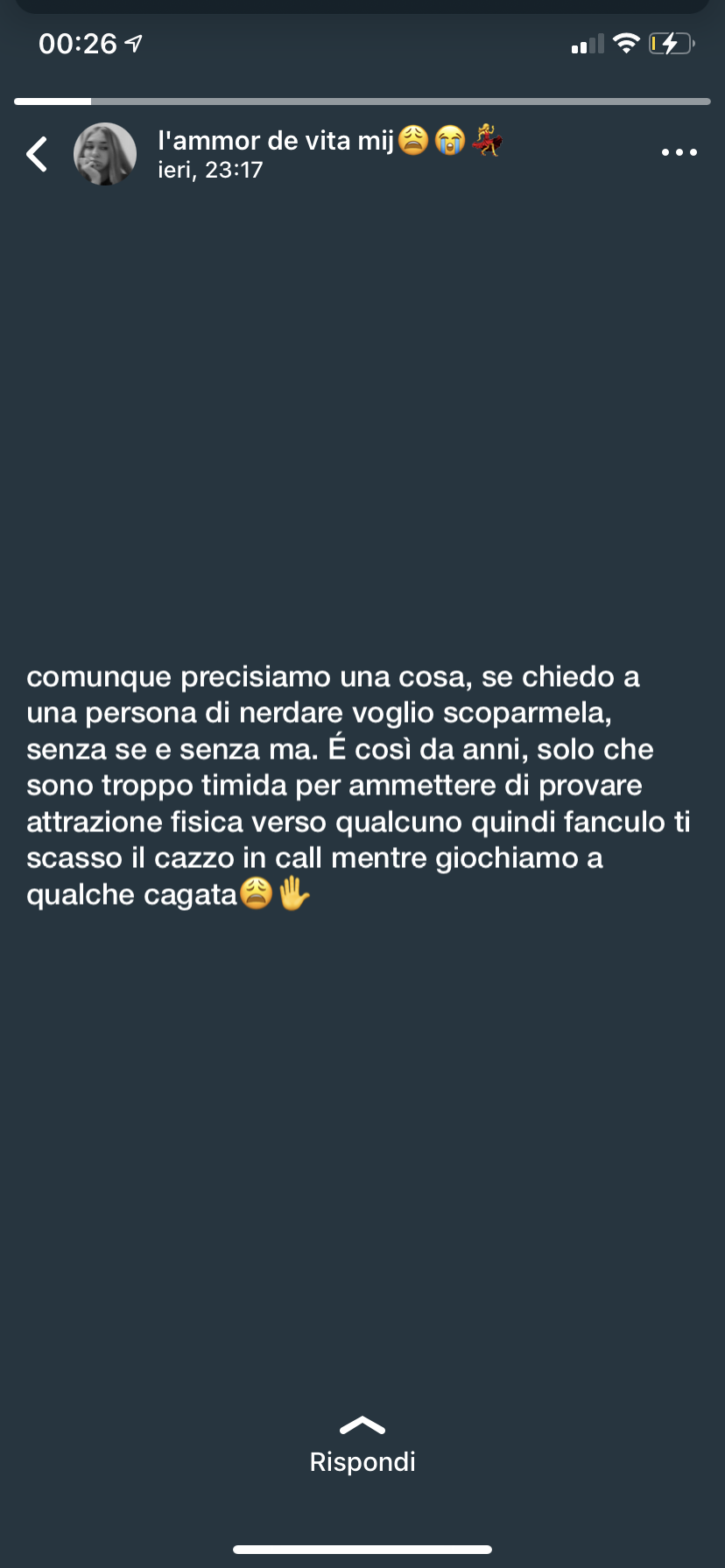 no raga forse una gioia a volte anche io la ho